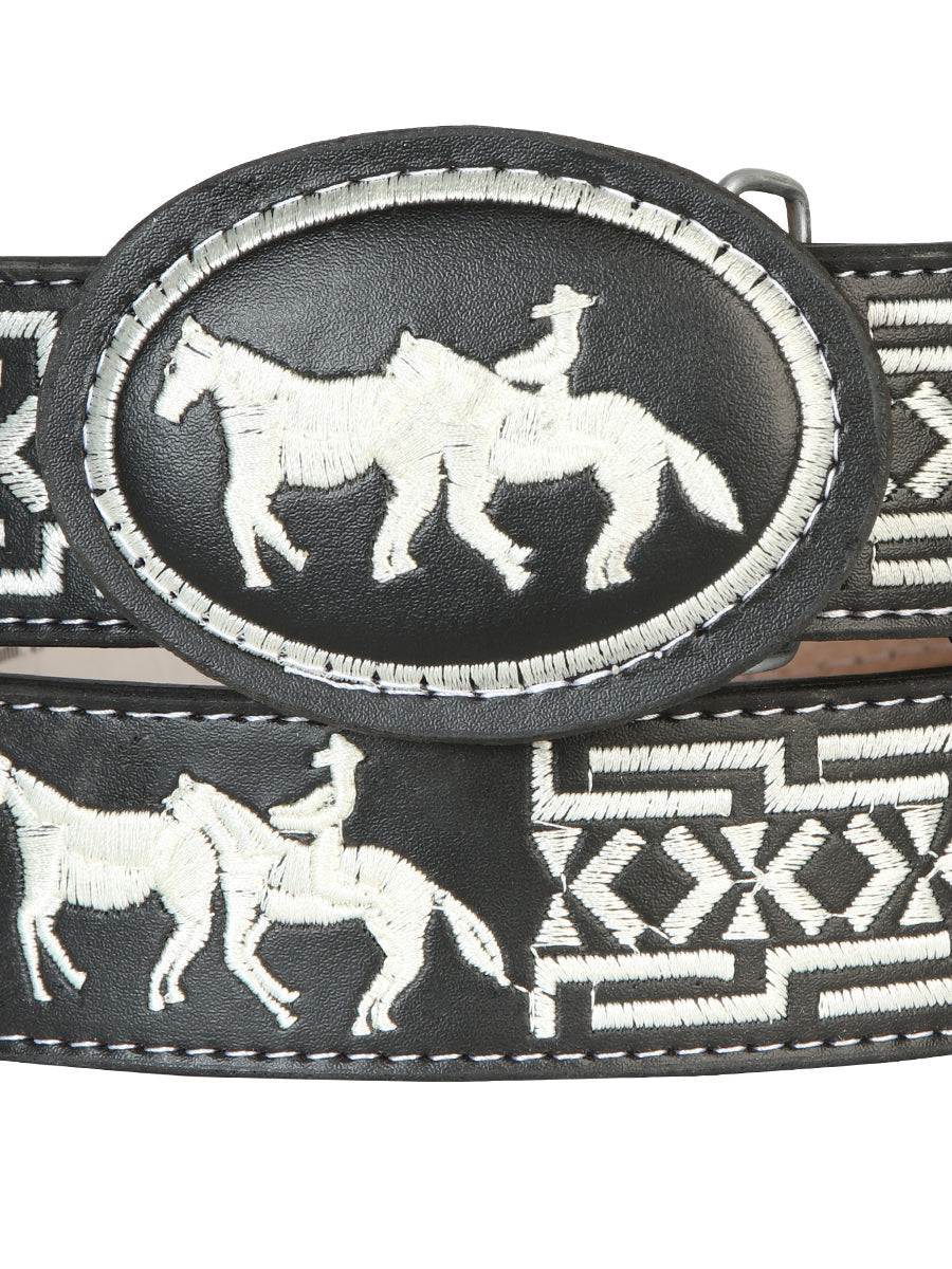 Cowboy Belt - El Senor de los Cielos - Horse - Black 41690
