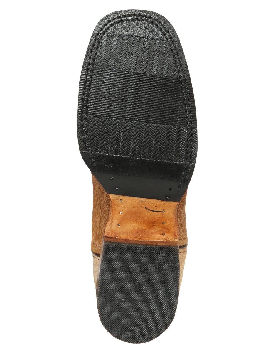 Men's El General Western Boot Cow Hair- Brown 45669