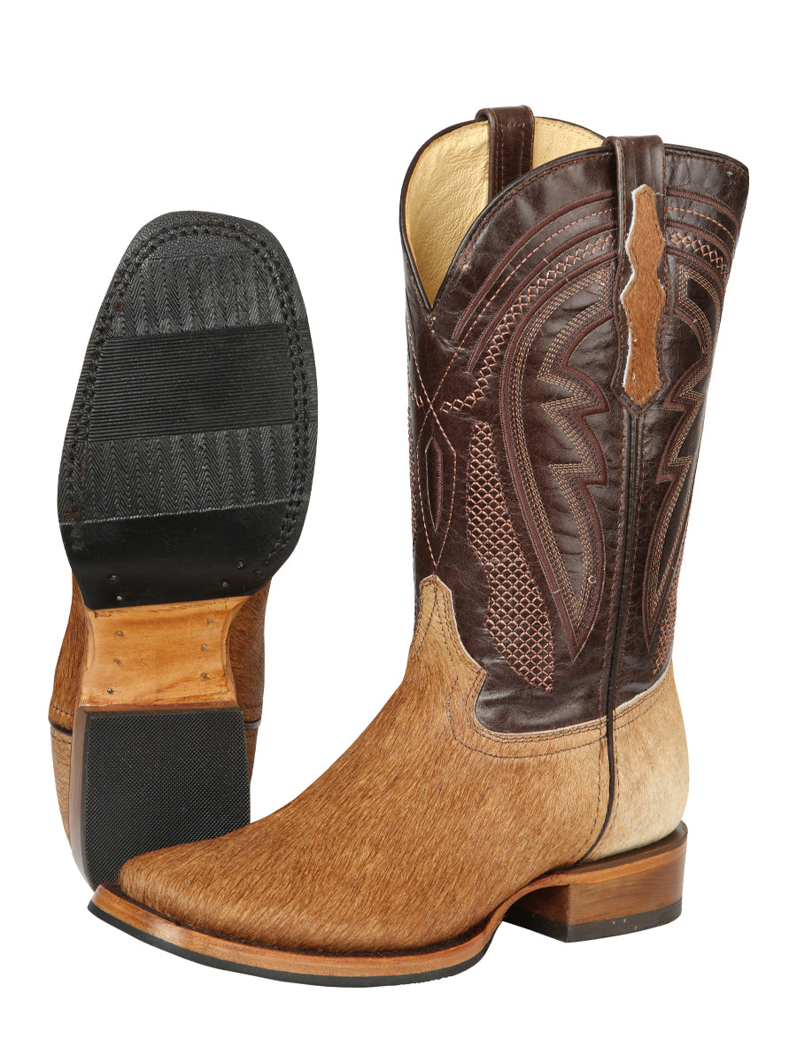Men's El General  Western Boot Cow Hair- Brown 45669