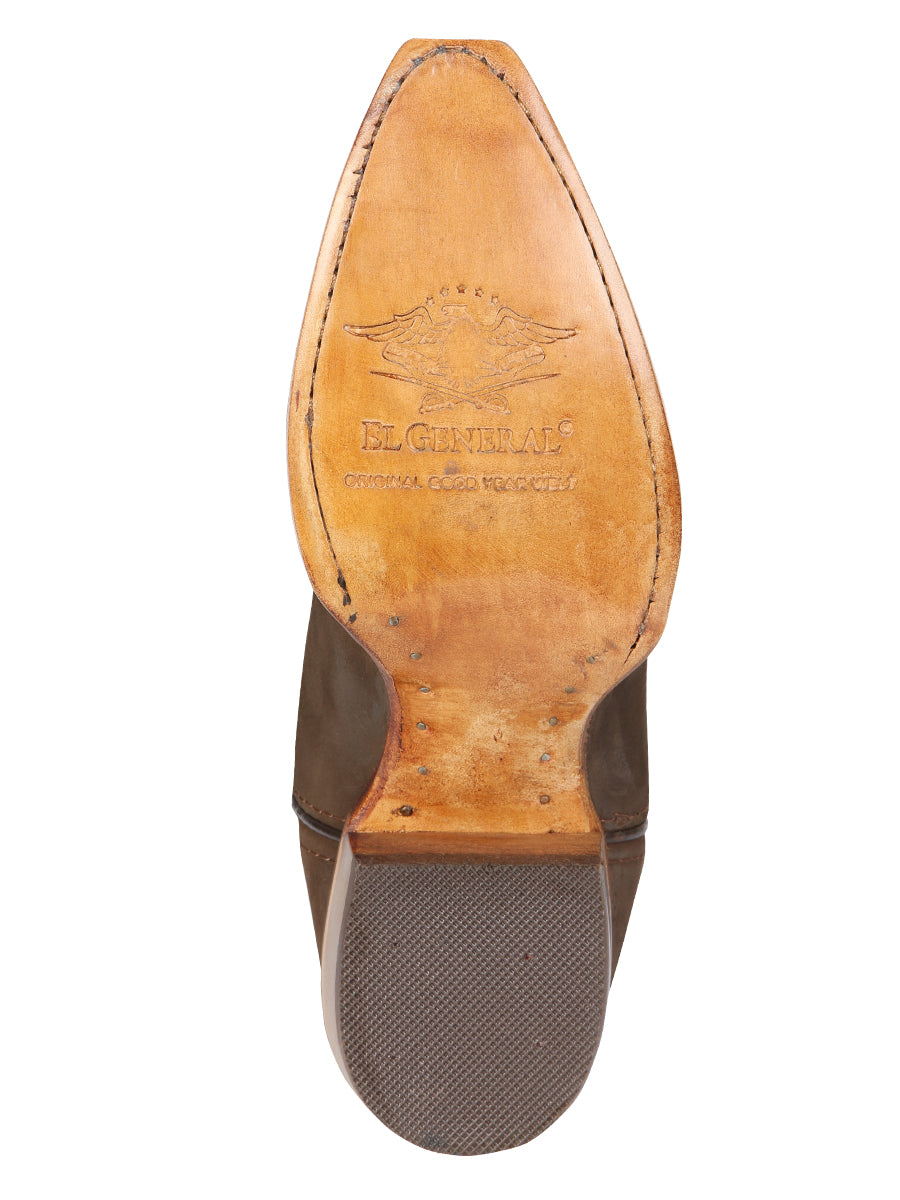 El General Women's Limited Edition Western Boot - Nobuck Camel  45778